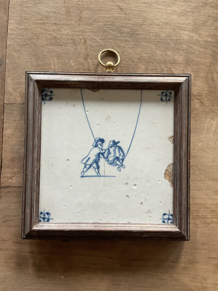 Framed Delft Tile