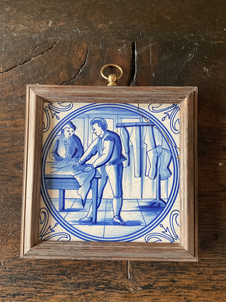 Framed Delft Tile