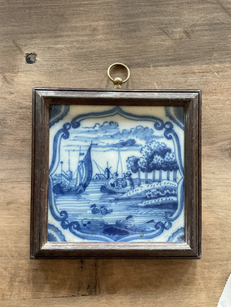 Framed Delft Tile
