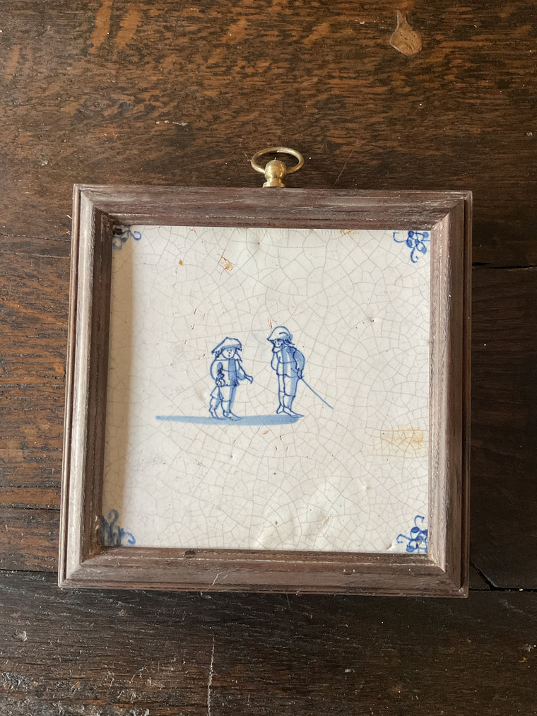 Framed Delft Tile
