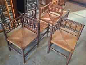 French Corner Bobbin Chair