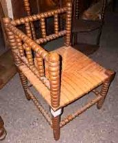 French Corner Bobbin Chair