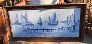 Rare Delft Tile Framed Artwork