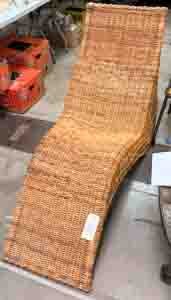 French Rattan Chaise