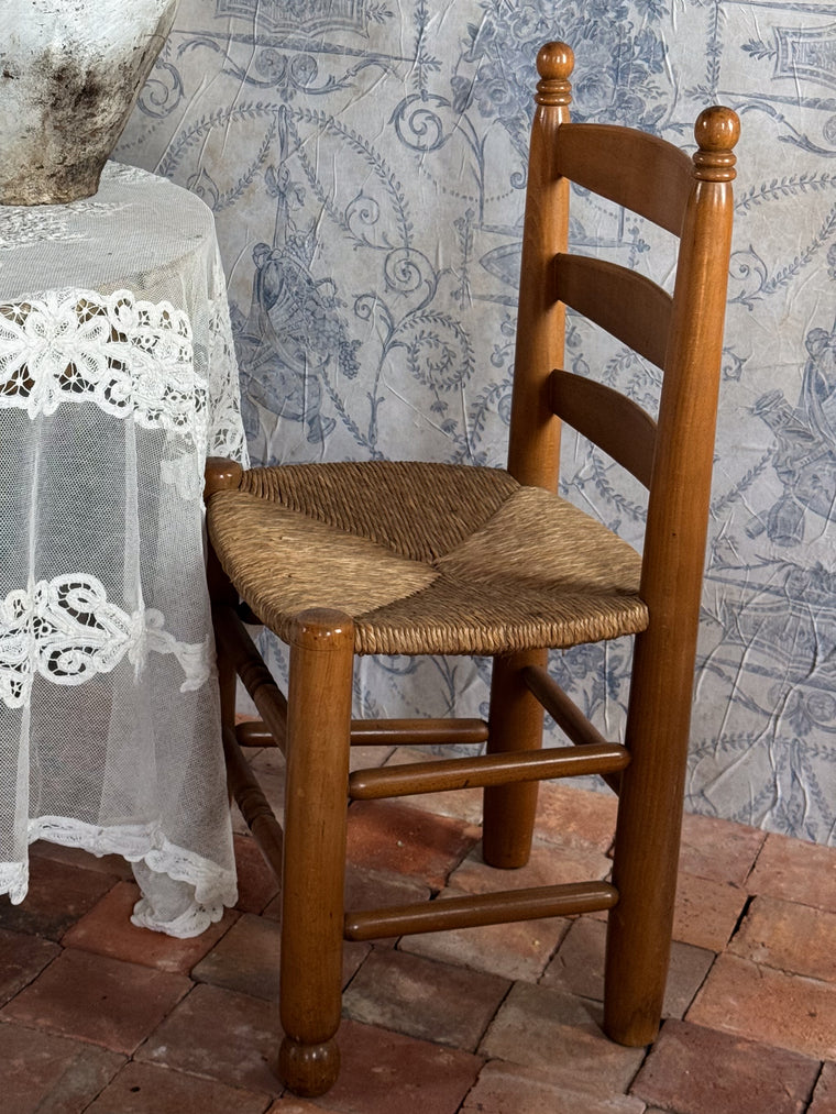 Vintage French Rush Chairs (Set of 2)