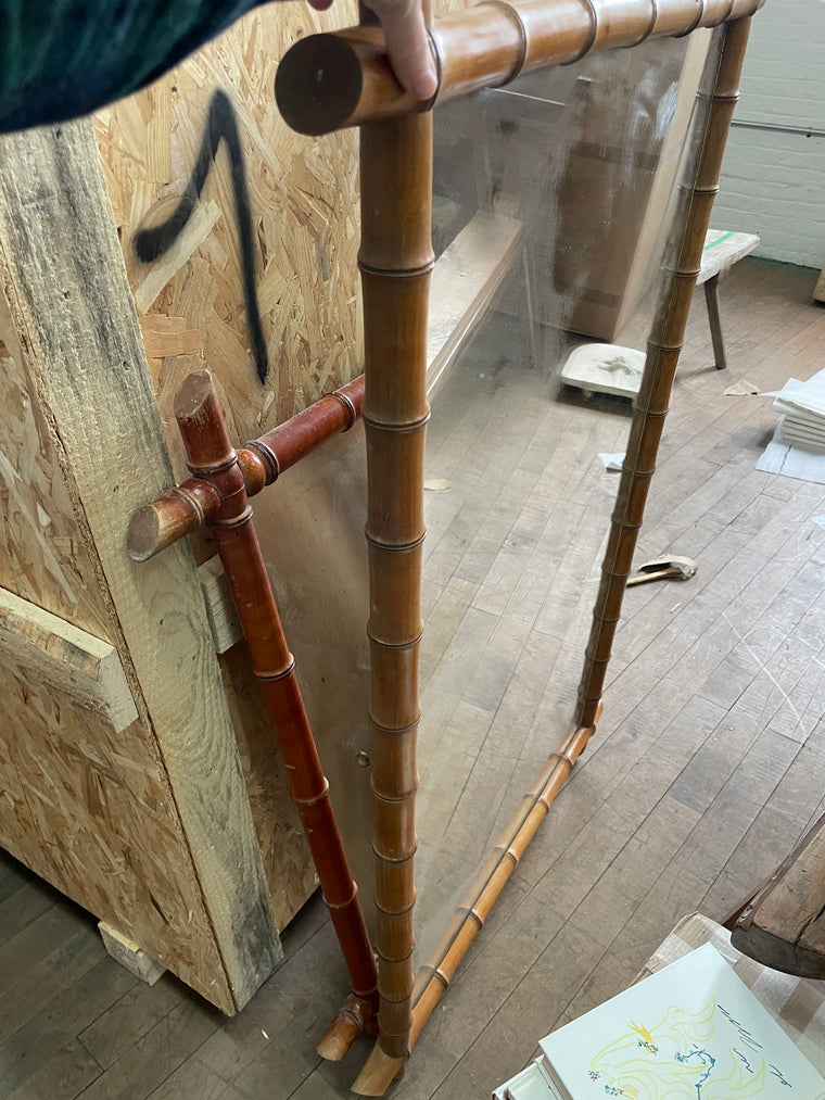 XL Faux Bamboo Mirror