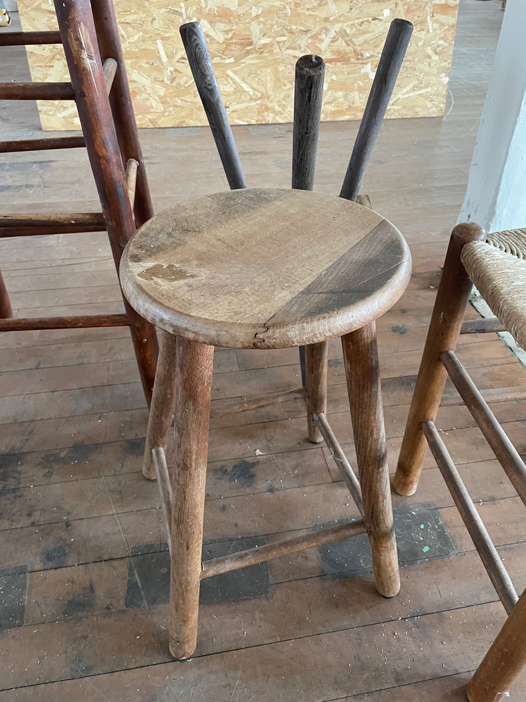 Round Wood Stool