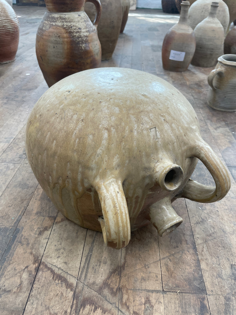 Unique Flat Two Handled Chinon Pot