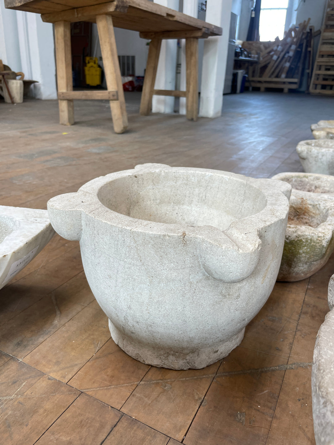 French Marble Mortar, White