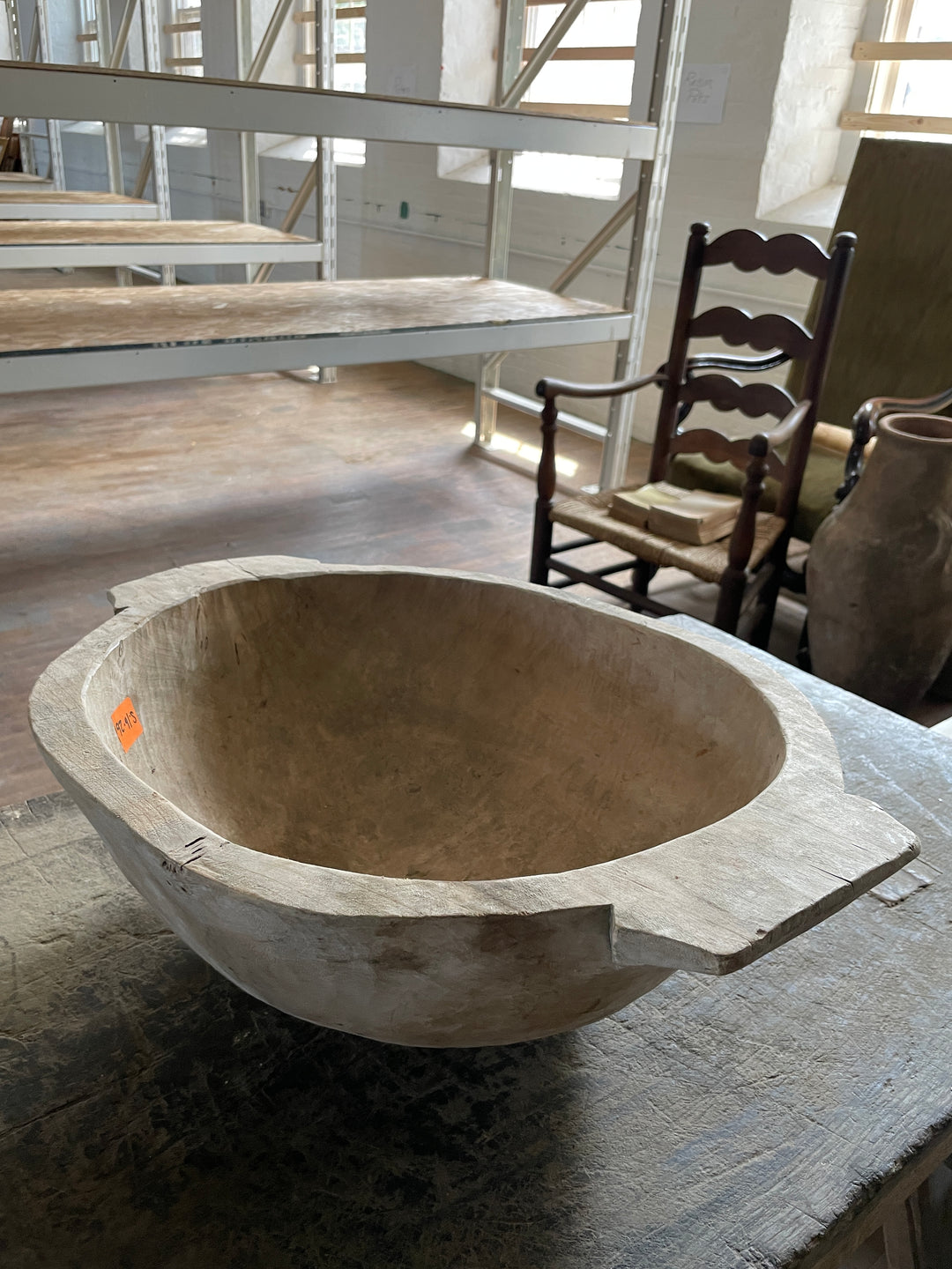 Hand Carved Hungarian Dough Bowl