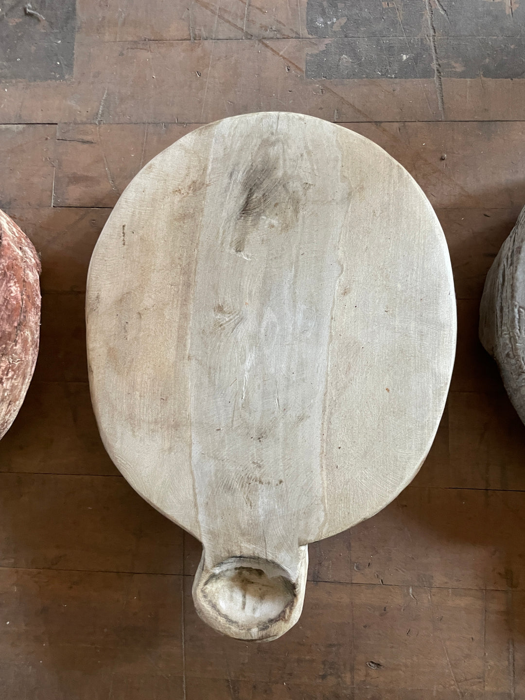 White Chapati Board with Handle