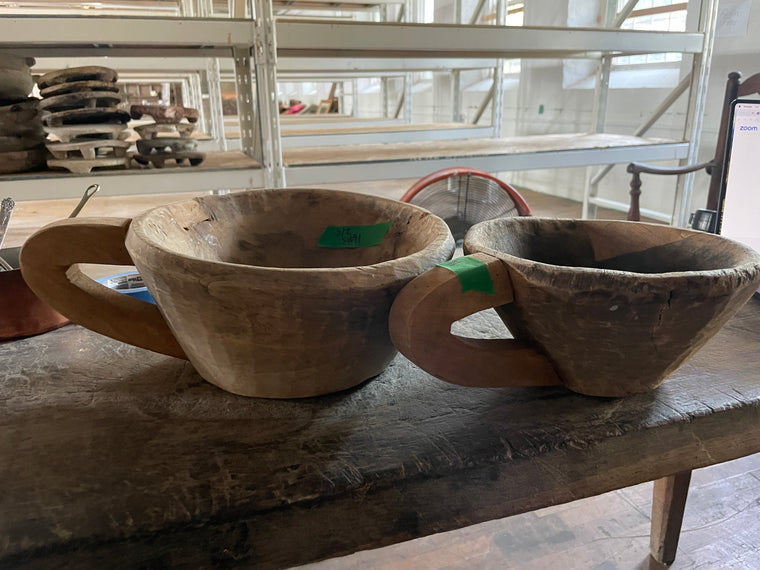 Indian Wood Bowl with Handle