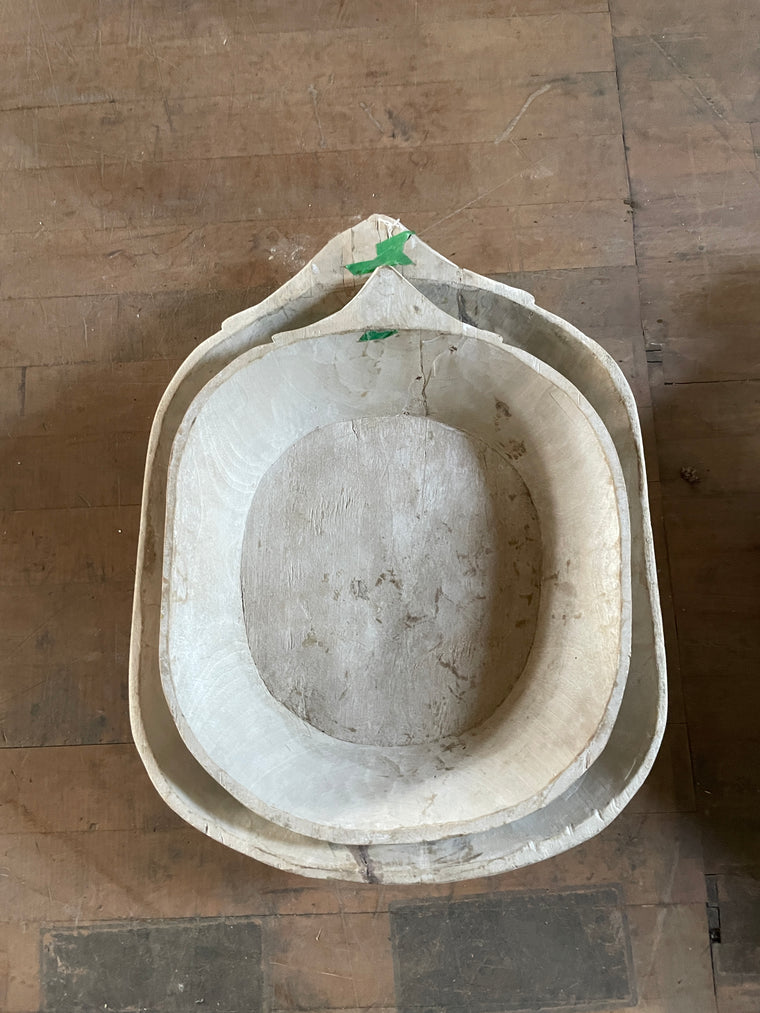 Bleached Indian Wood Parat Bowl