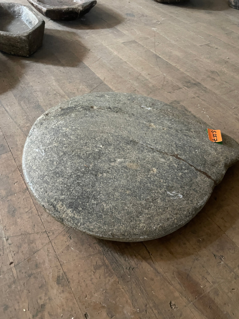 Footed Natural Stone Chapati- Handle