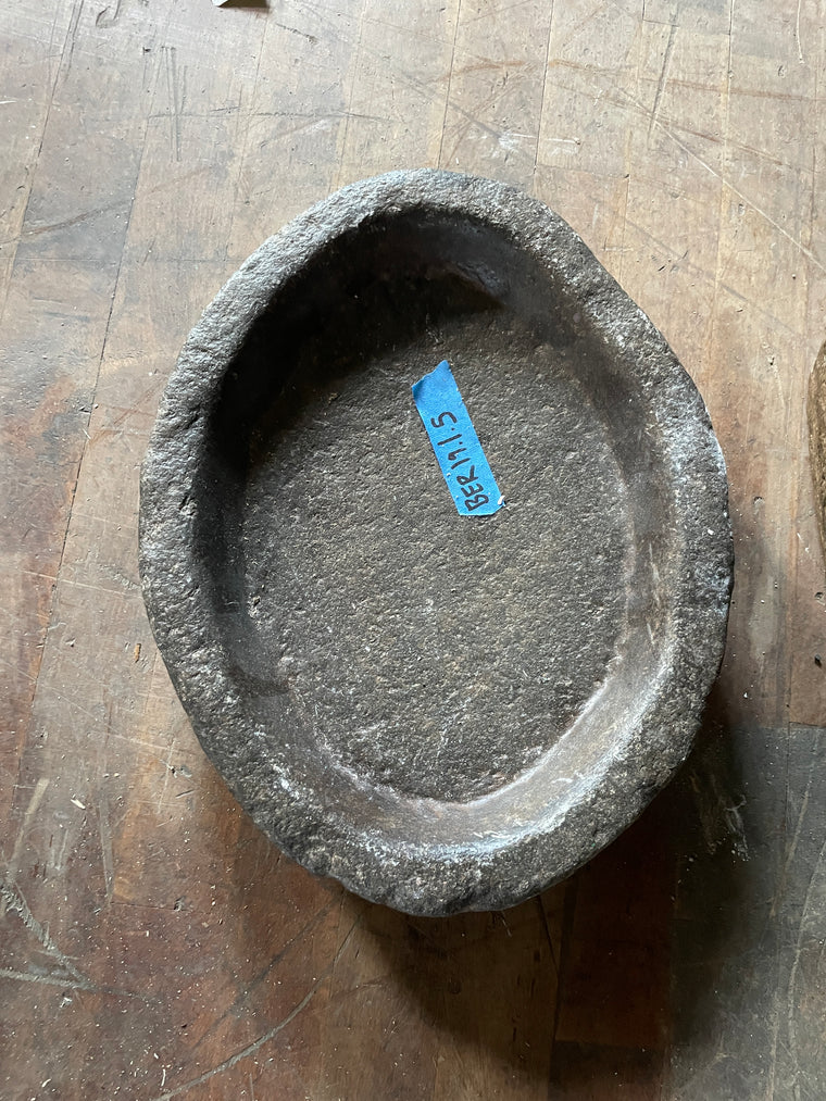 Black Stone Kharral Bowl- Rounded Oval