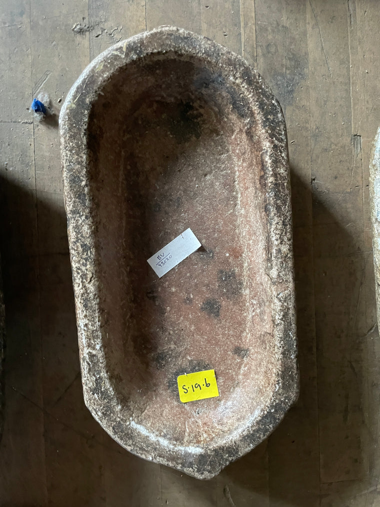 Long Dark Rose Stone Kharral Bowl