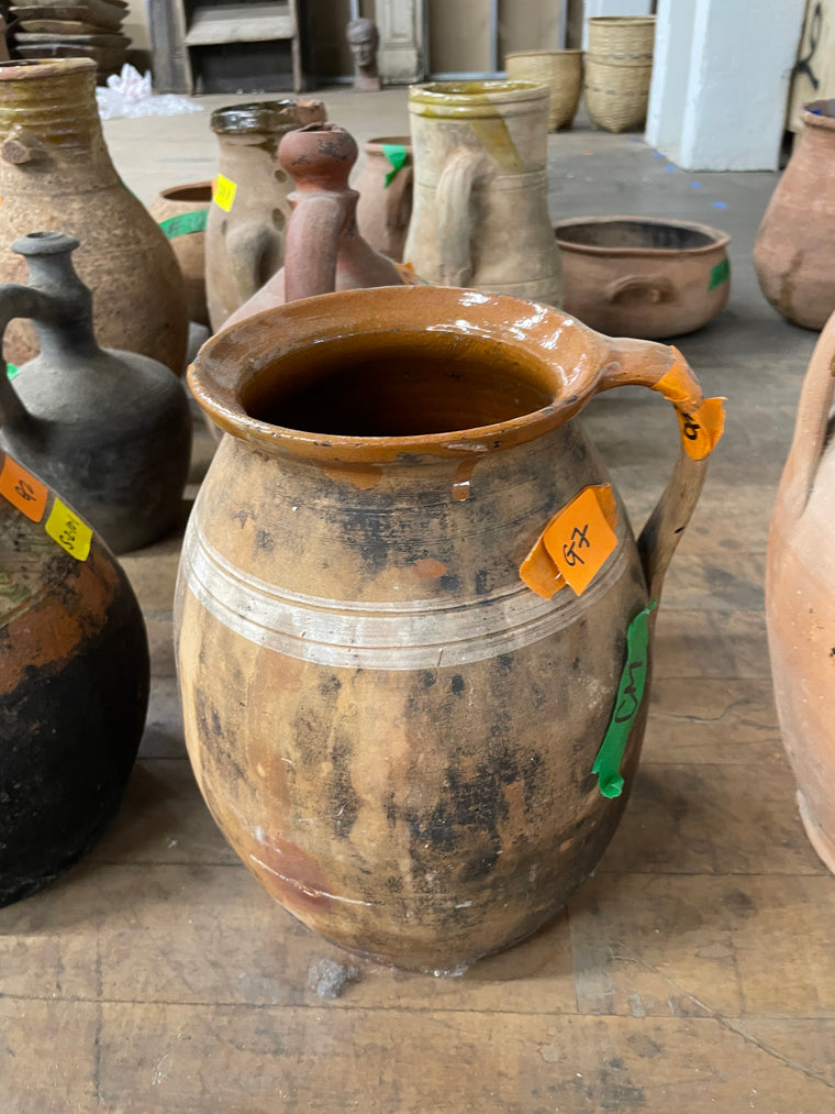 Hungarian Terracotta Striped Pot