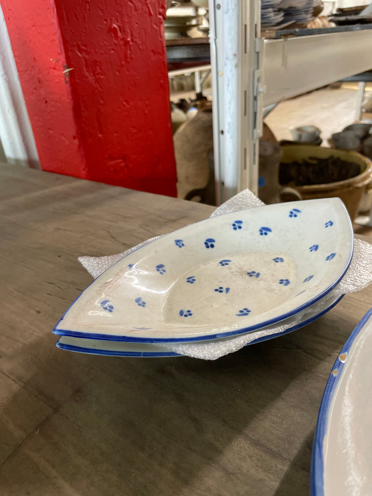 Clement Blue & White Pointed Plate
