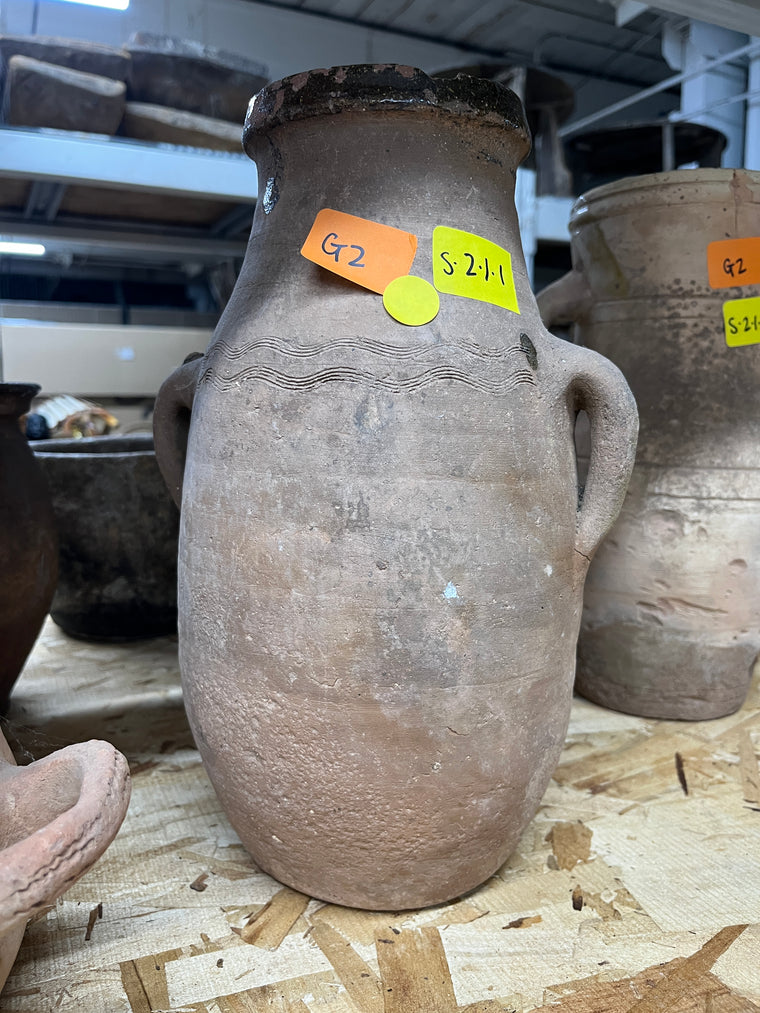 Large 2 handled Moroccan Vessel (waves)