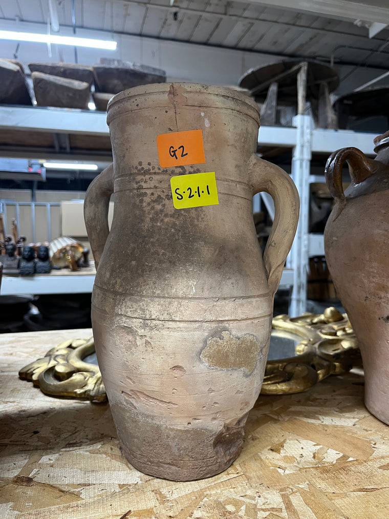 Large 2 handled Moroccan Vessel (lines)