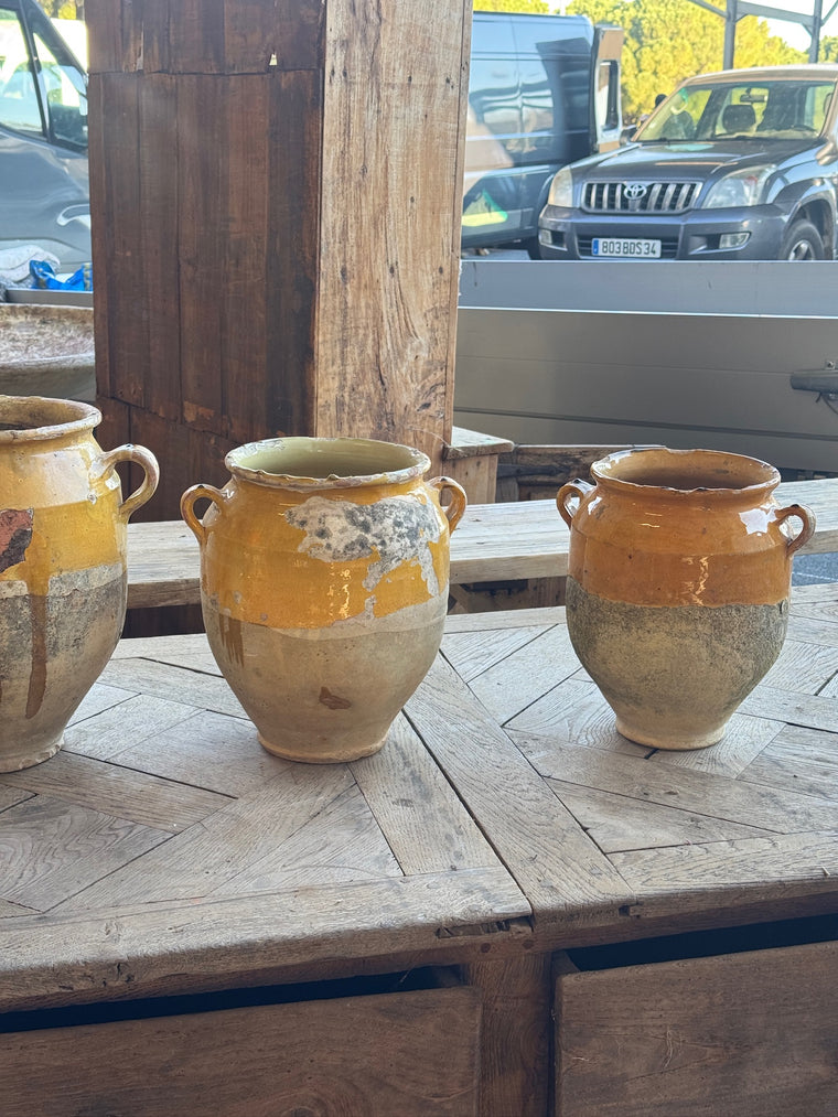 Large Orange Confit Pot