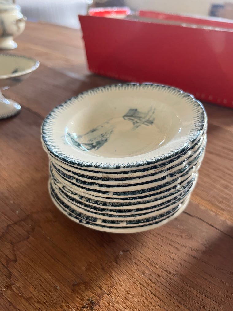Mini Cream and Teal Plate