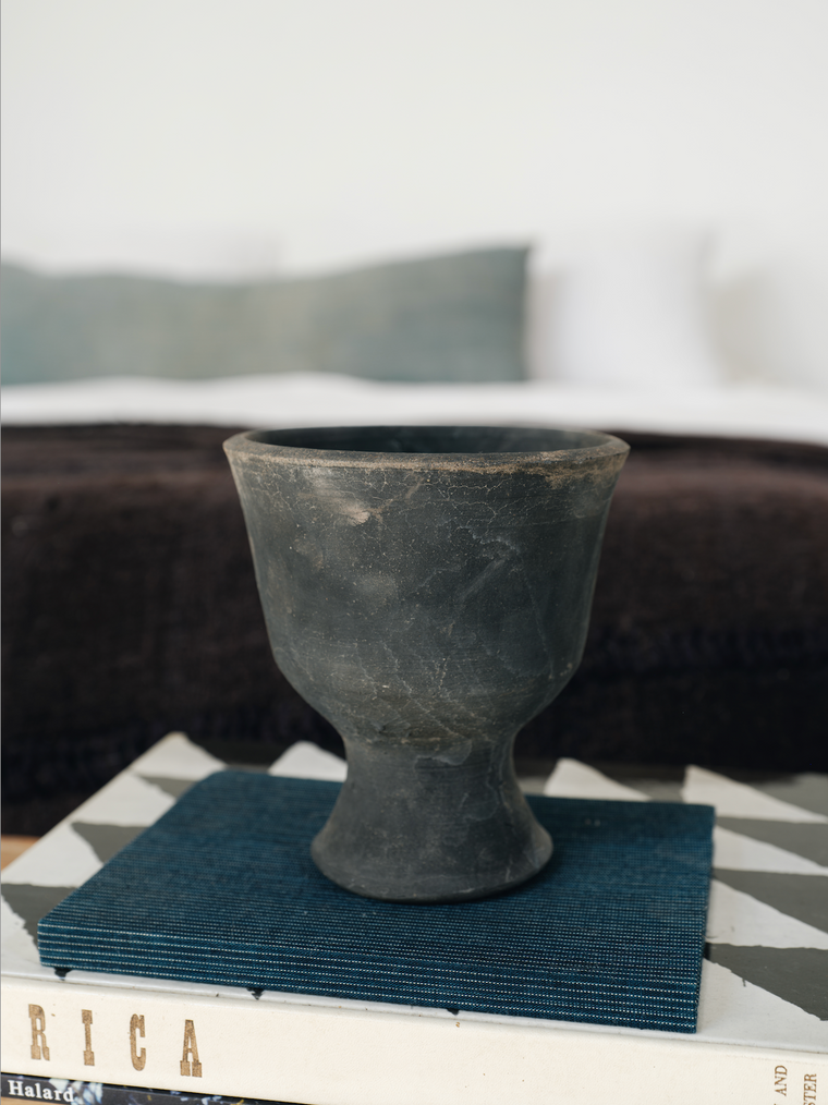 Mini Egyptian Pedestal bowl - Black