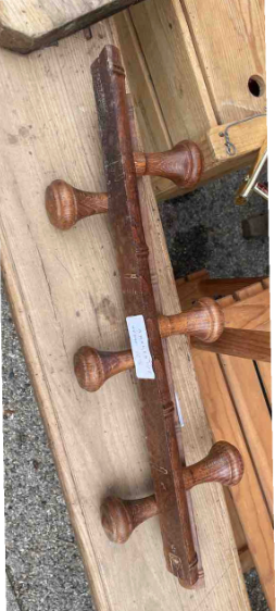 Faux Bamboo Oak Coat Rack