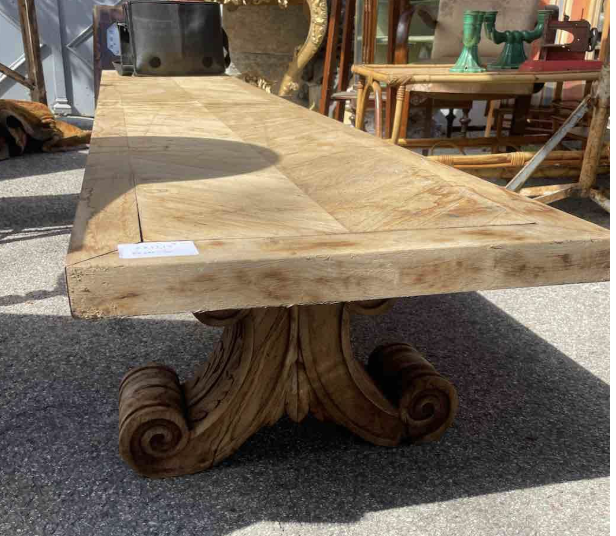Versailles Bench/Coffee Table with Parquet Top