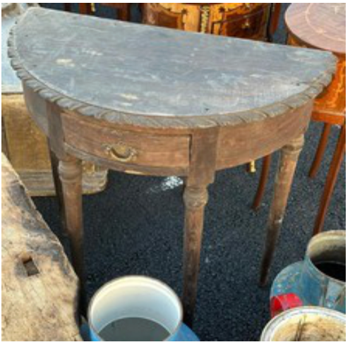 Half Moon Wooden table