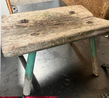 Primitive Small Hungarian Bench- Torquoise