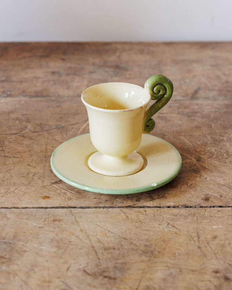 French Swirl Teacup with Saucer