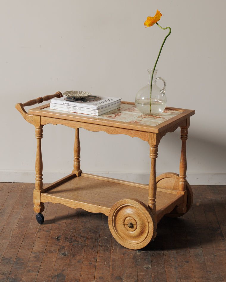 Delft Tile Bar Cart