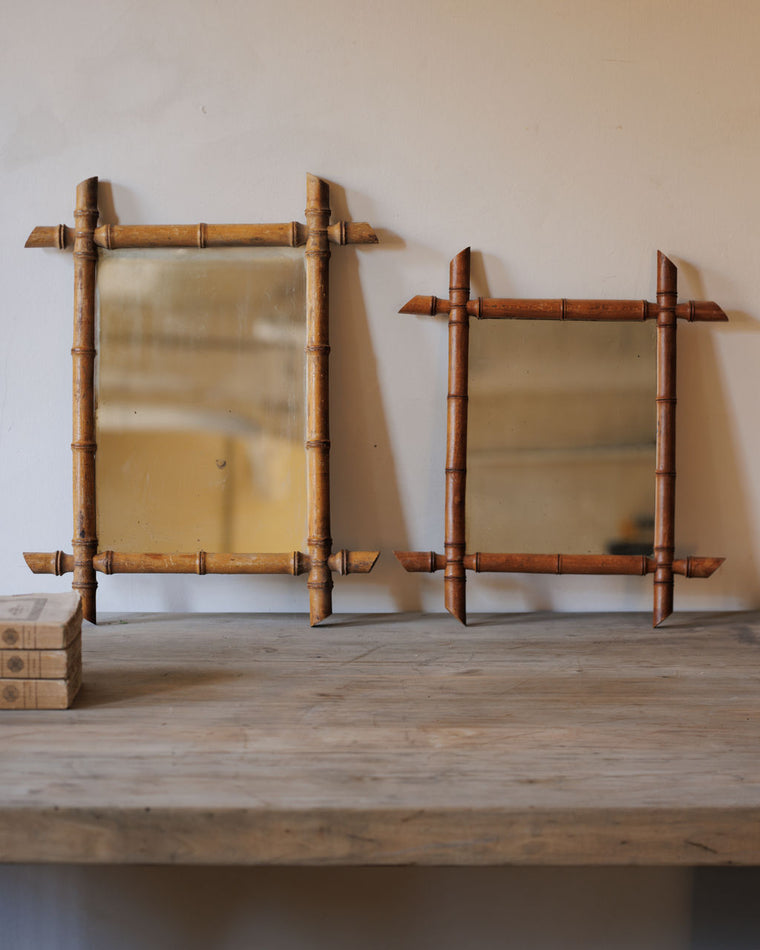 Faux Bamboo Mirror