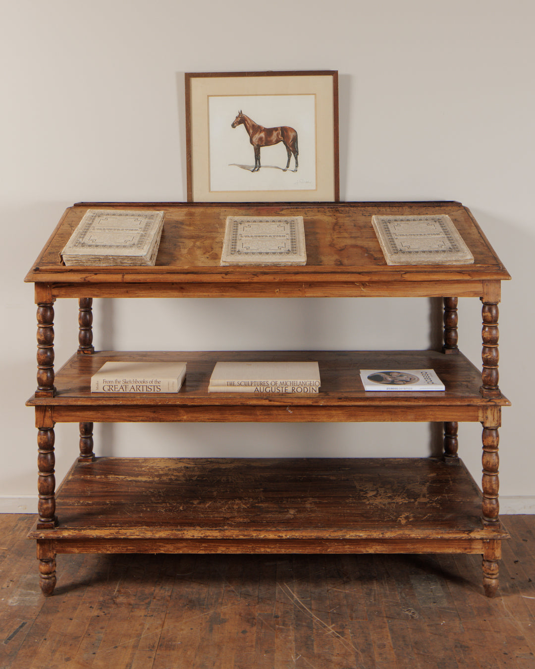 Italian Oak Grocery Stand