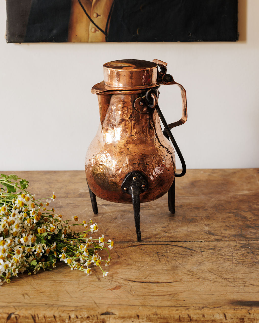 Copper Chocolatière Tripode