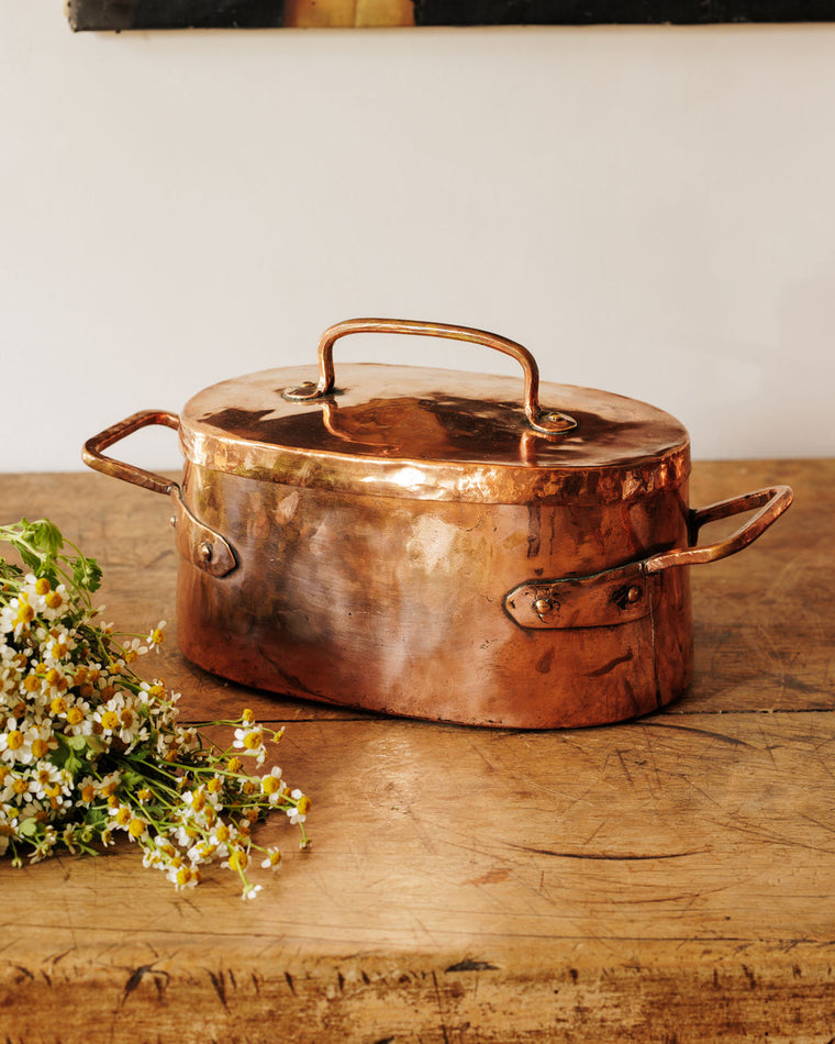Antique Copper Pot - Medium