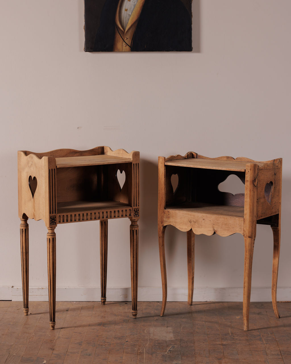 Oak Bedside Table Set