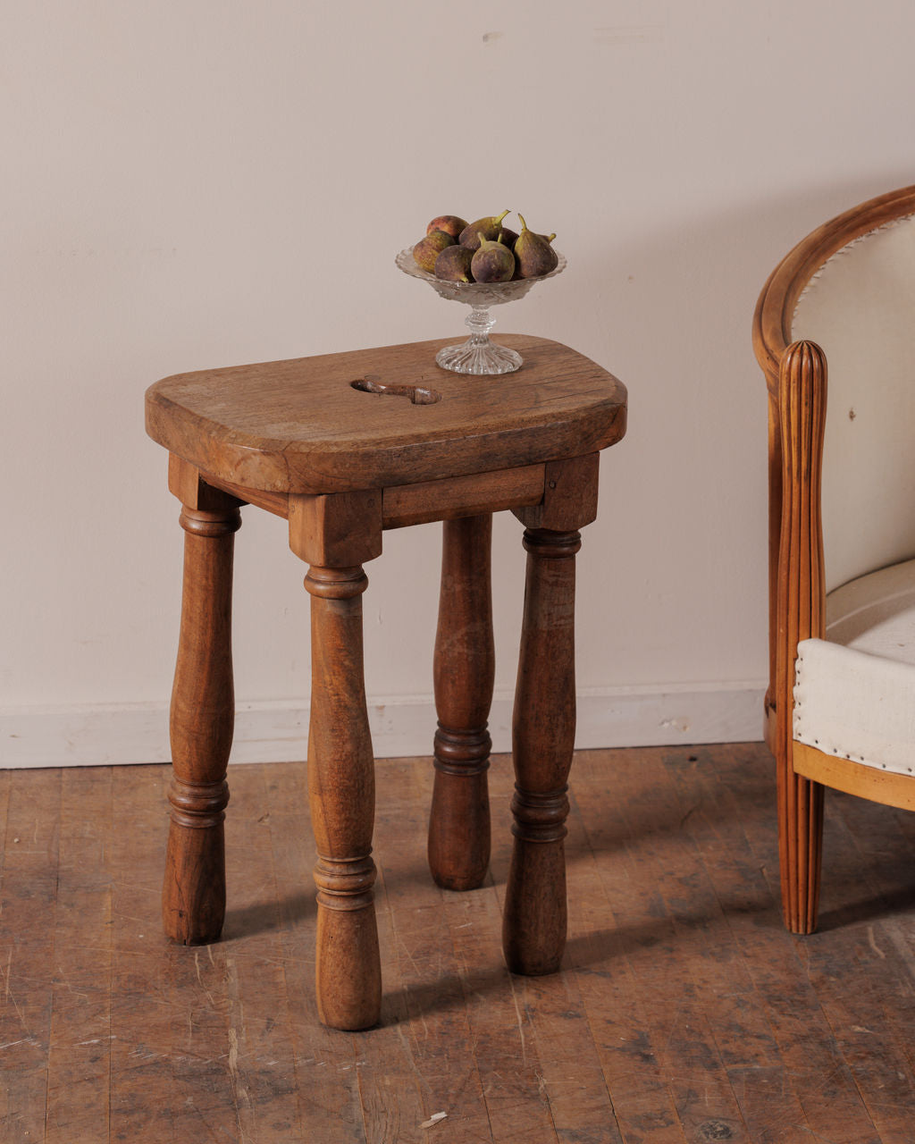 Tall Walnut Stool