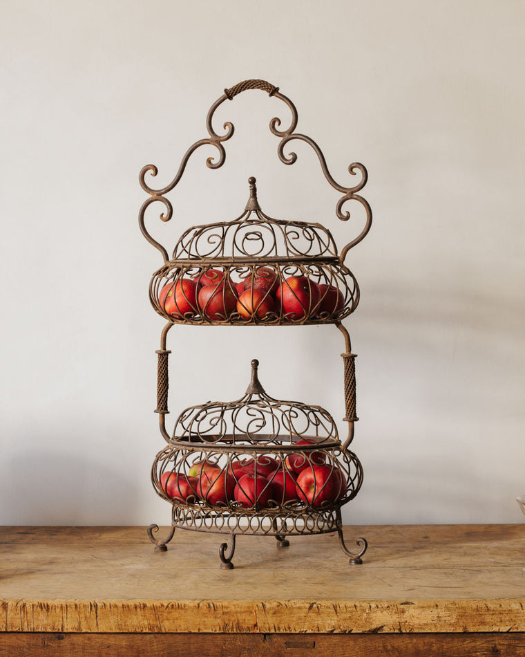 19th c. Wrought Iron Fruit Stand