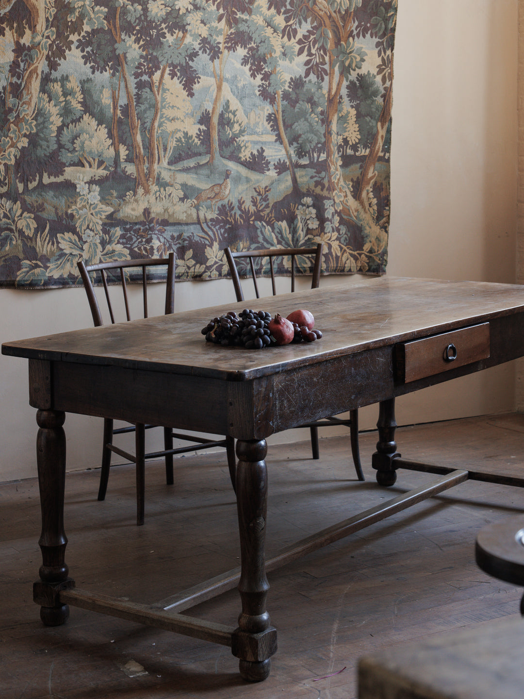 19th century Walnut Farm Table
