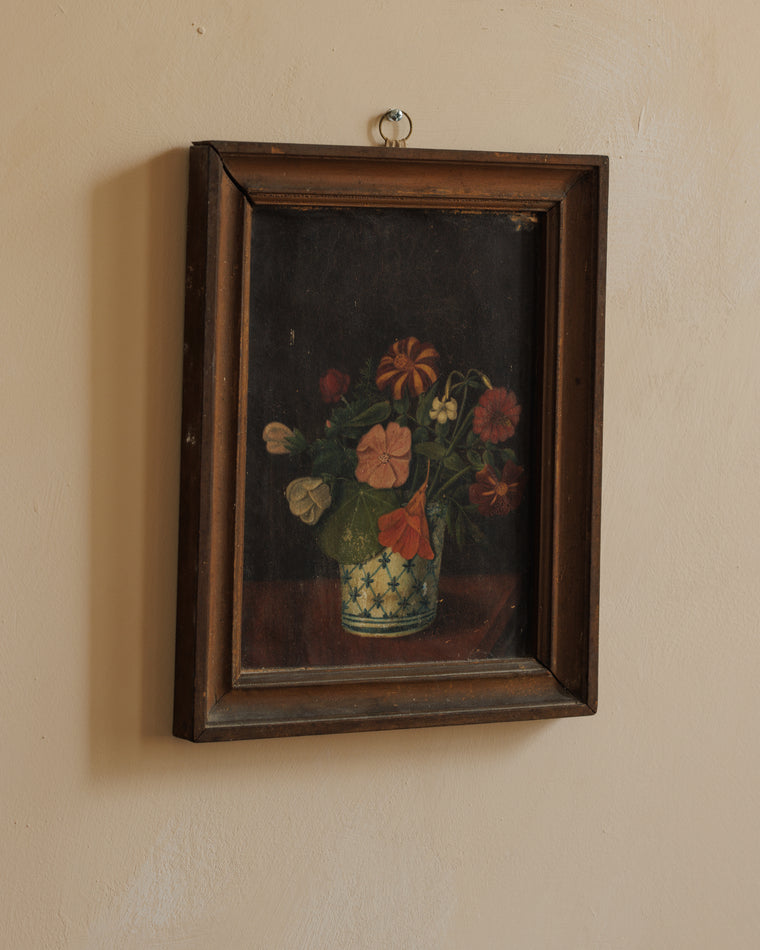 Antique Framed Flower Painting