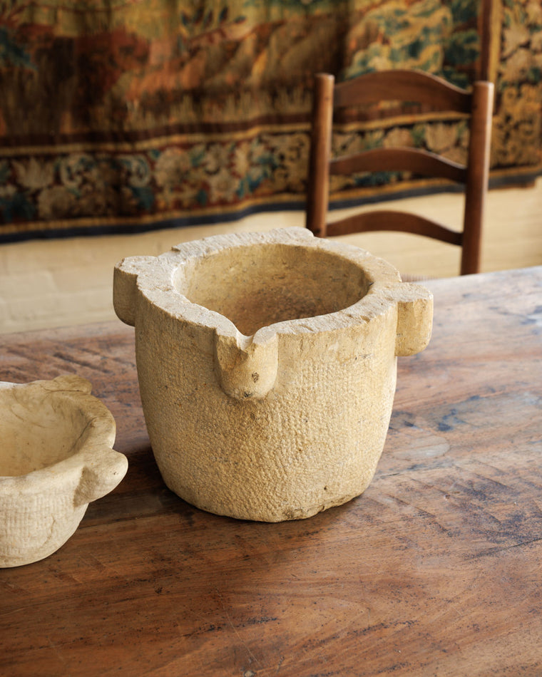 Rare French Antique Stone Mortar