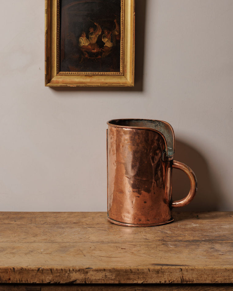 Antique Large Copper Pitcher