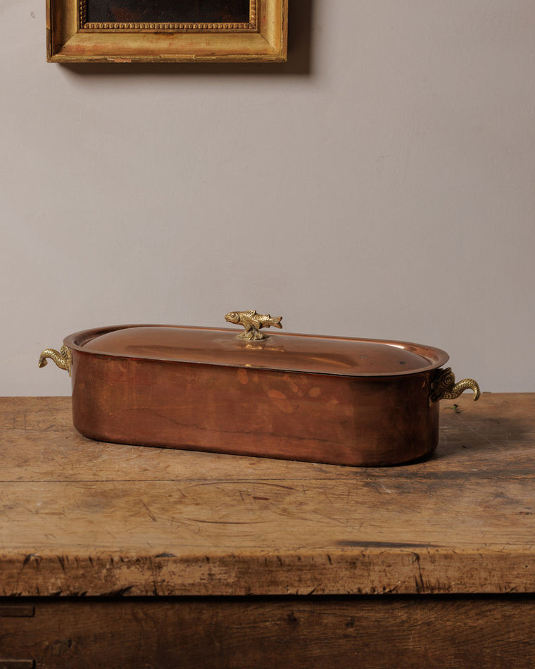 Antique Copper Fish Pan