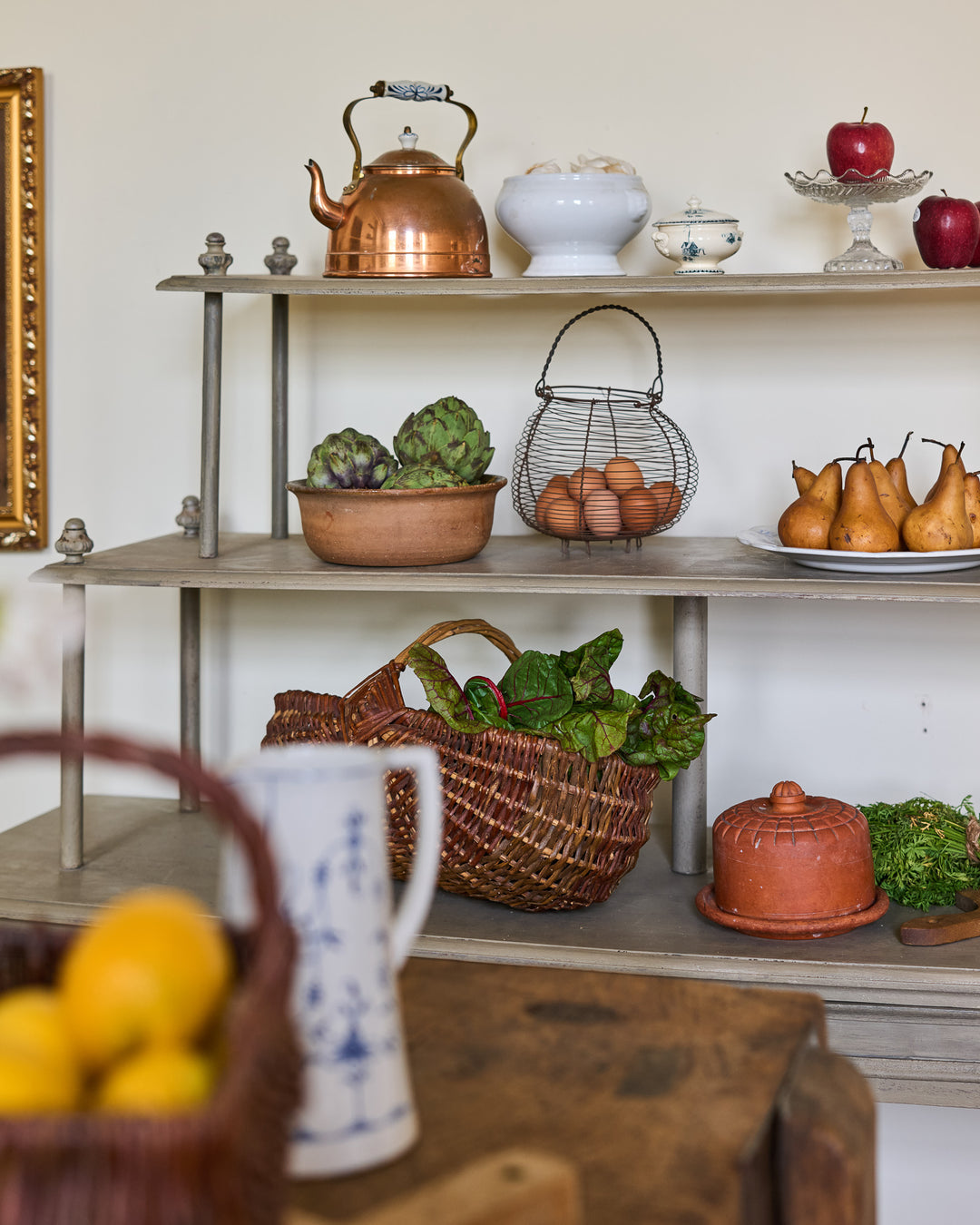 Painted Vintage Kitchen Shelf