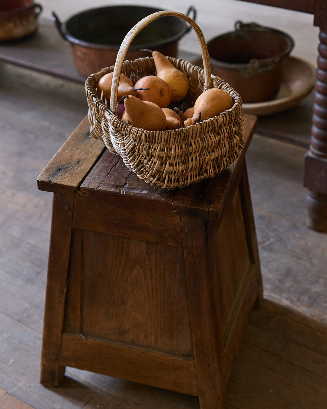 Rare Salt Box Stool