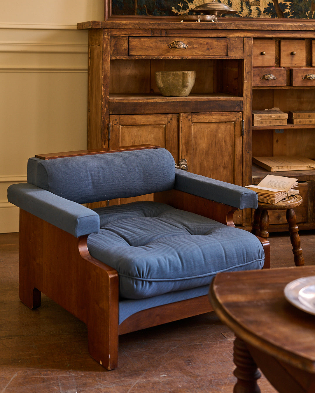 Midcentury Blue Armchairs - Set of 2