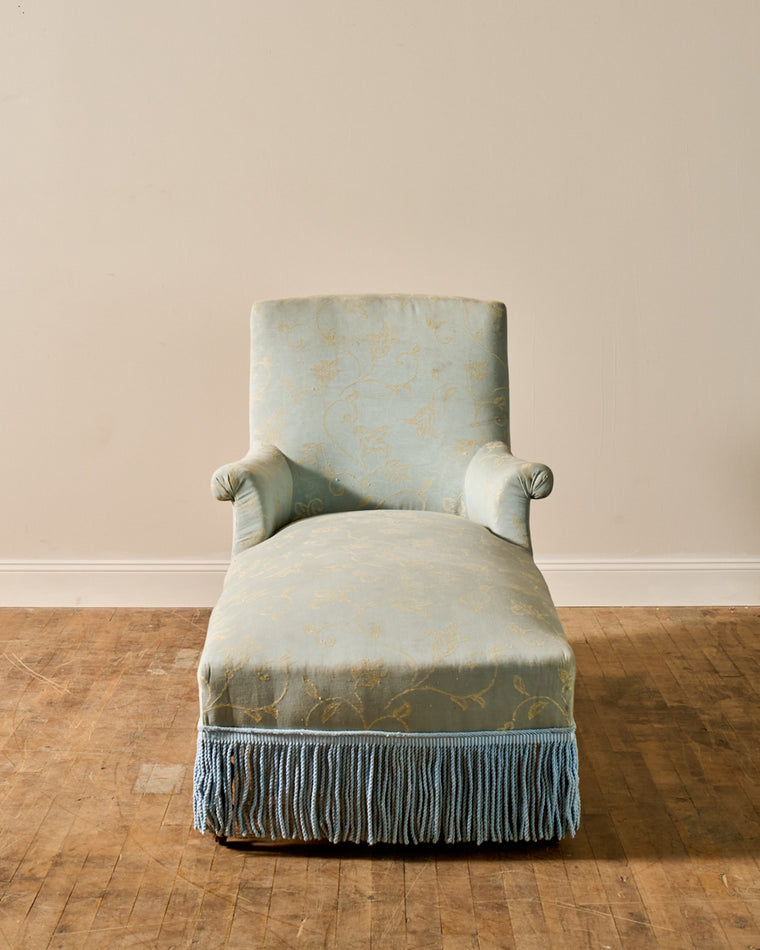 Napoleon III Silk Chaise Lounge
