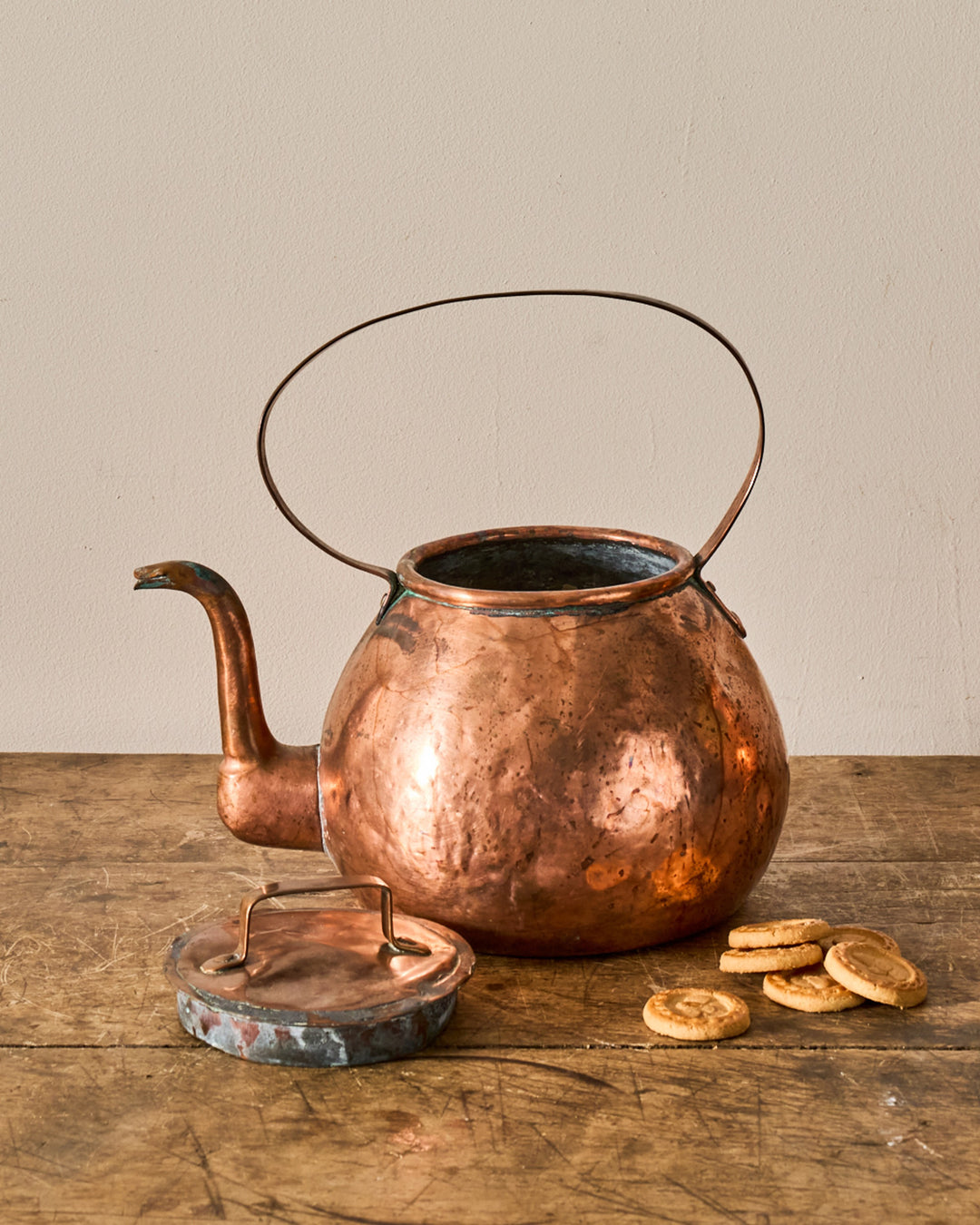 Antique Copper Teapot